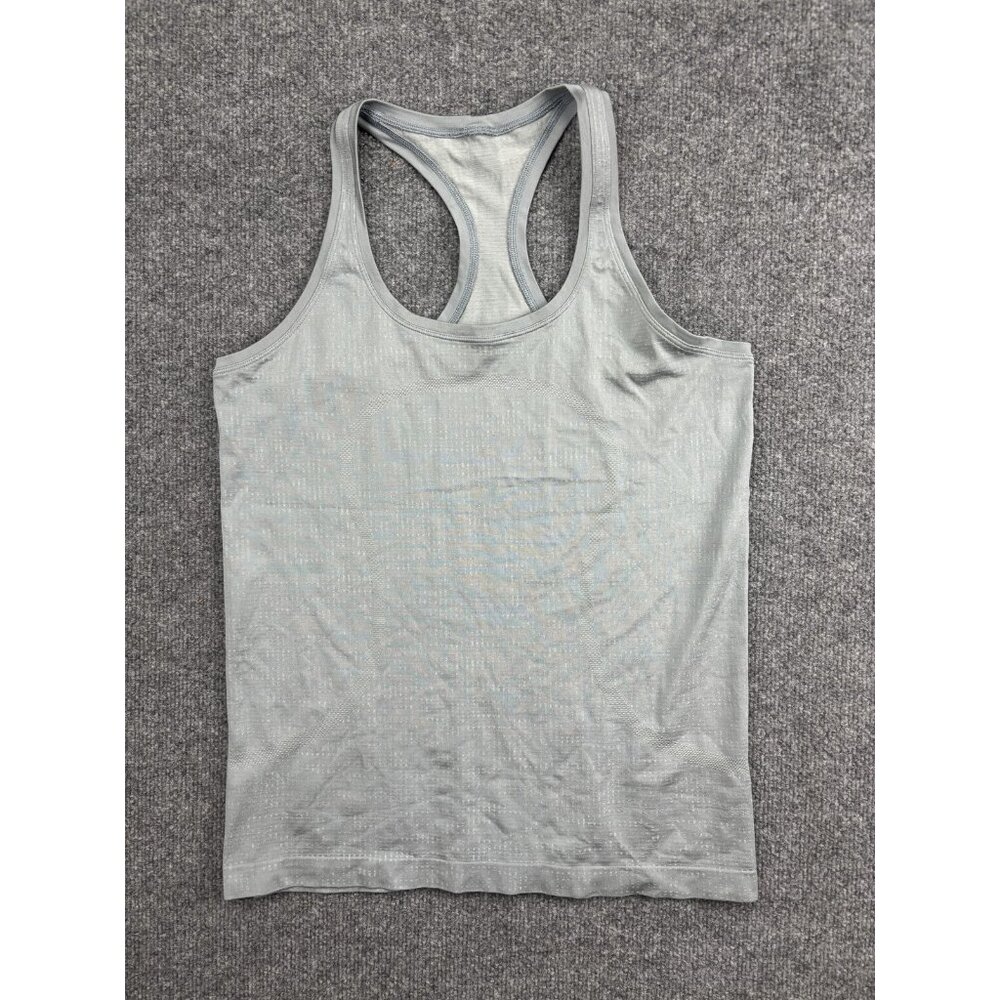 Lululemon Tank Top Womens 10 Gray Swiftly Tech Racerback Running Yoga Athletic